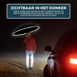 Stormparaplu - Opvouwbaar - 105 CM - Paraplu - Automatisch In En Uit Klapbaar - Stormbestendig Tot 140 Km/h - Luxe Beschermhoes -Bo Camp Goedkope Winkel 1200x1200 897