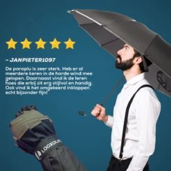 Stormparaplu - Opvouwbaar - 105 CM - Paraplu - Automatisch In En Uit Klapbaar - Stormbestendig Tot 140 Km/h - Luxe Beschermhoes -Bo Camp Goedkope Winkel 1200x1200 901
