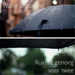 Bushifi Stormparaplu Paraplu - Opvouwbaar - Zwart - 10 Panelen - Polsband -Bo Camp Goedkope Winkel 1200x1200 912