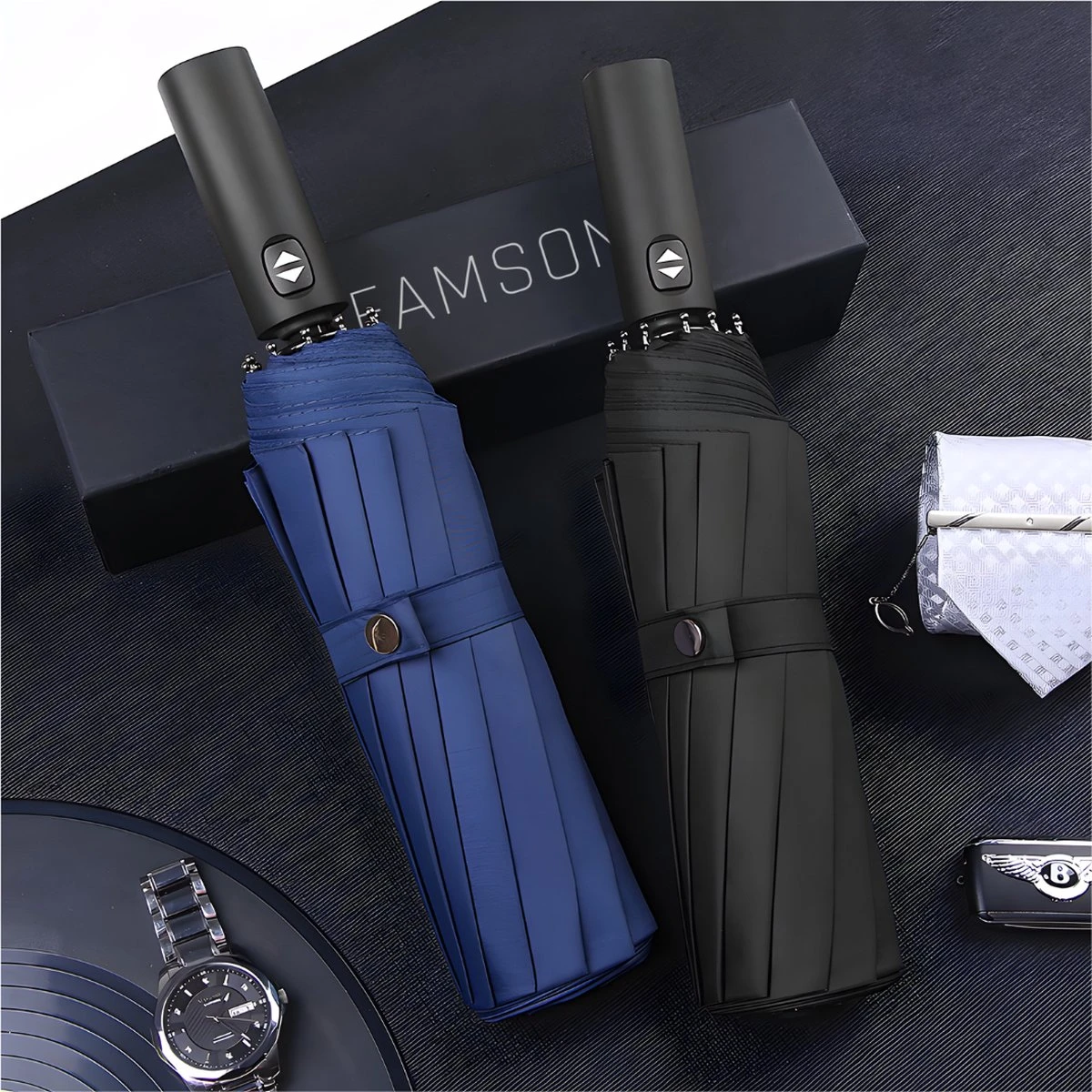 Stormparaplu Opvouwbaar - Paraplu - Automatische Stormparaplu - Tot 110km P/u Windproof - 12 Ribben 2 Stormparaplu Opvouwbaar - Paraplu - Automatische Stormparaplu - Tot 110km P/u Windproof - 12 Ribben - Afbeelding 2