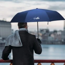 Sunflake Stormparaplu Opvouwbaar - Stormbestendig Tot 140km/u - Automatisch Uitklapbaar - Incl. Beschermhoes En Reisetui - Blauw -Bo Camp Goedkope Winkel 1200x1200 944