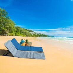 Strandmat Opvouwbaar Met Schouderband - Strandstoel Grijs 145x47x52 -Bo Camp Goedkope Winkel 1200x1200 98