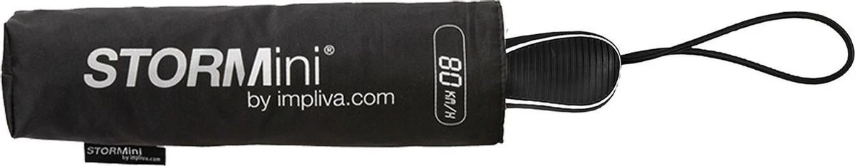 STORMini - Stormparaplu - Geschikt Voor Windvlagen Tot 80km/h - Ø 100 Cm - Zwart 2 STORMini - Stormparaplu - Geschikt Voor Windvlagen Tot 80km/h - Ø 100 Cm - Zwart - Afbeelding 2