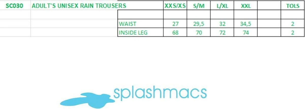 Splashmacs Waterdichte Regenbroek Voor Volwassenen Van Unisex (Geel) XXL 7 Splashmacs Waterdichte Regenbroek Voor Volwassenen Van Unisex (Geel) XXL - Afbeelding 7