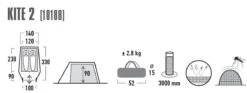 High Peak Kite 2 Tunneltent - Groen - 2 Persoons 13 High Peak Kite 2 Tunneltent - Groen - 2 Persoons -Bo Camp Goedkope Winkel 1200x453