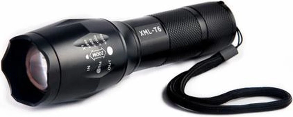 Cree Zaklamp XML T6 High Power Led 2000 Lumen - Zwart 3 Cree Zaklamp XML T6 High Power Led 2000 Lumen - Zwart - Afbeelding 3