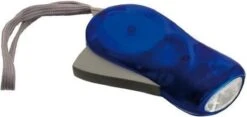 Merkloos Knijpkat Zaklamp Blauw 10,5 Cm - Zaklampje Sleutelhanger