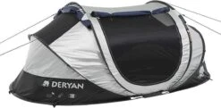Deryan Cocoon Pop Up Tent - Slaapzak - Luchtbed - Luchtpomp - 4 Persoons - Zilver -Bo Camp Goedkope Winkel 1200x588 6