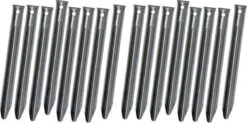 Klassieke Stalen V-vormige Tentharingen Set - 16 Stuks - 18 Cm | Lange Hoekharingen Van Staal Voor Opzetten Tent | Halfronde Haringen | Camping | Kamperen