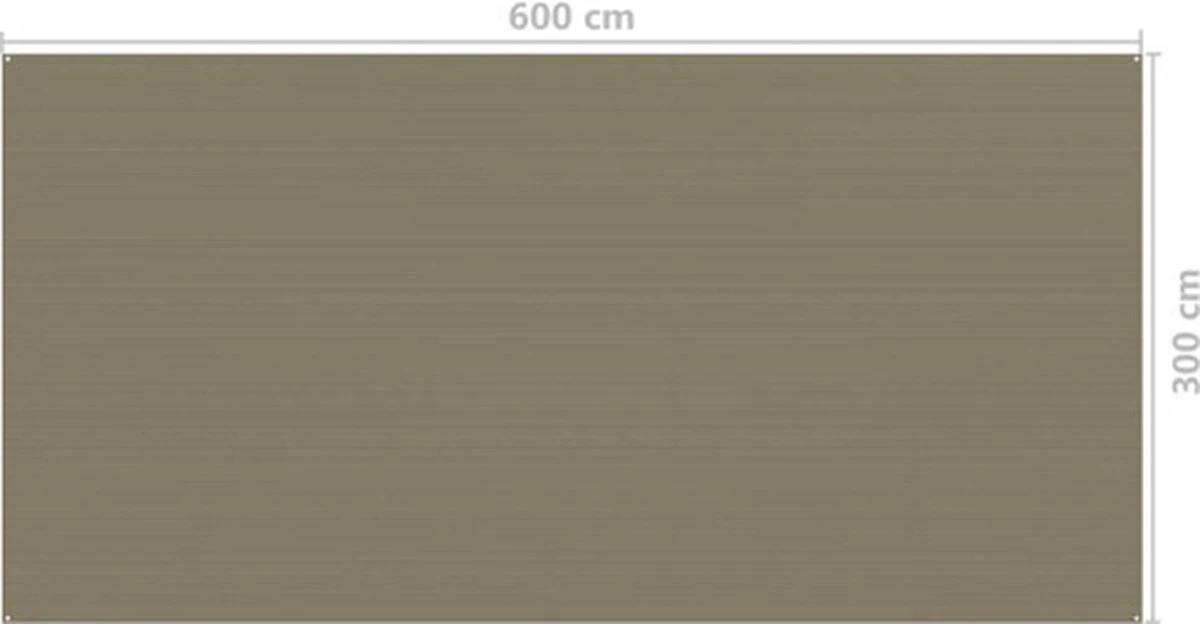 VidaXL Tenttapijt 300x600 Cm Taupe 2 VidaXL Tenttapijt 300x600 Cm Taupe - Afbeelding 2