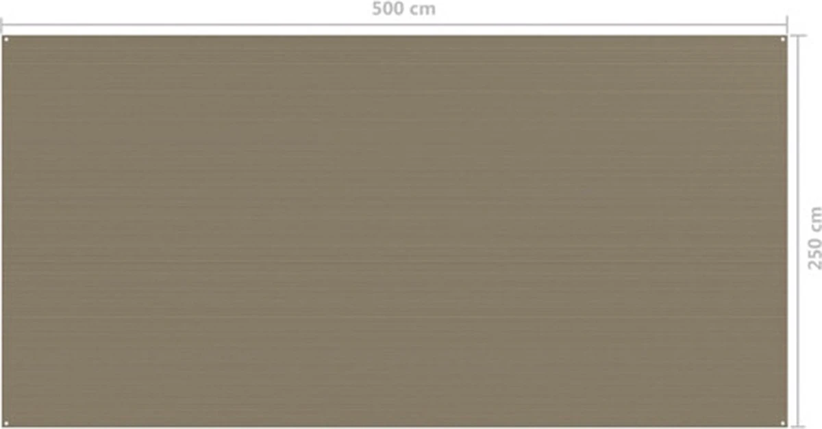 VidaXL Tenttapijt 250x500 Cm Taupe 4 VidaXL Tenttapijt 250x500 Cm Taupe - Afbeelding 4