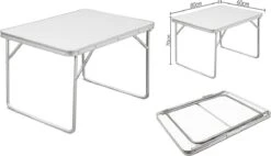Merkloos Aluminium Inklapbare Tuintafel - Campingtafel - 80x60x68 Cm -Bo Camp Goedkope Winkel 1200x688