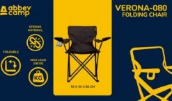 Abbey Camp Campingstoel - Vouwstoel - Zwart -Bo Camp Goedkope Winkel 1200x710