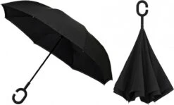 Merkloos Impliva RU-6 Inside Out Windproof Paraplu - Dubbeldoeks - Ø 107 Cm - Zwart -Bo Camp Goedkope Winkel 1200x724 1