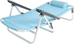 Bo-Camp Beach Chair - Monaco - Aluminium - Blauw -Bo Camp Goedkope Winkel 1200x728