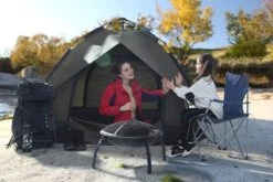 Set Van 2 Opvouwbare Campingstoelen, Klapstoelen Voor Buiten, Comfortabel, Met Armleuningen En Bekerhouders, Stabiel Frame, Draagvermogen 120 Kg - Blauw -Bo Camp Goedkope Winkel 1200x800 13