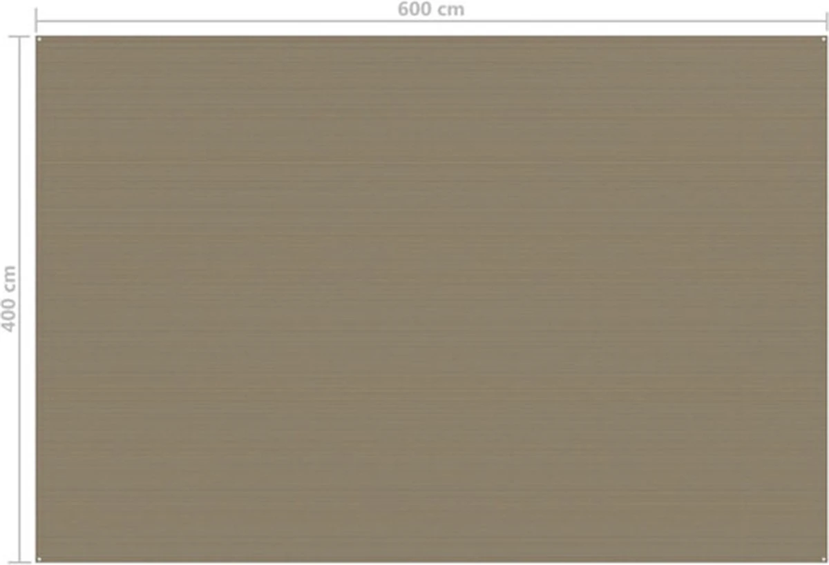 VidaXL Tenttapijt 400x600 Cm Taupe 6 VidaXL Tenttapijt 400x600 Cm Taupe - Afbeelding 6