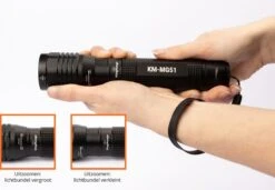 Led Zaklamp - Zeer Fel 2000 Lumen - Inclusief 4 AA Batterijen - King Mungo Zaklampen -Bo Camp Goedkope Winkel 1200x833 7