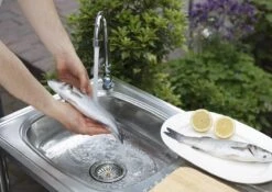 Camping/Outdoor Inox Tafel Met Gootsteen Lavabo En Kraan 100x77x50cm -Bo Camp Goedkope Winkel 1200x852 1