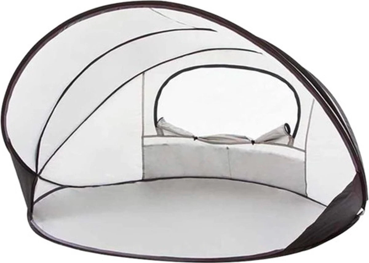 Deryan Luxe Pop Up Strandtent XXL - Anti-UV 50+ - Zilver 1 Deryan Luxe Pop Up Strandtent XXL - Anti-UV 50+ - Zilver