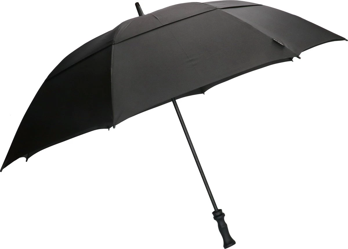 Falcone - Stormparaplu - Extra Sterk - Ø 130 Cm - Zwart 2 Falcone - Stormparaplu - Extra Sterk - Ø 130 Cm - Zwart - Afbeelding 2