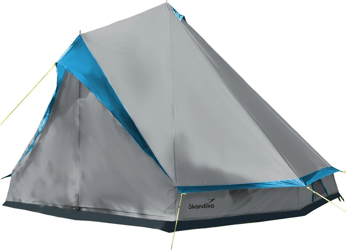 Skandika Tipii II Tent – Tipi-tenten – Teepee – 8 Persoons Campingtent – Muggengaas – 250 Cm Stahoogte – Uitneembare Tentvloer – 3000 Mm Waterkolom – Indische Tent, Partytent, Festivaltent – Outdoor, Camping, Tuin – Kamperen – Grijs/turquoise 1 Skandika Tipii II Tent – Tipi-tenten – Teepee – 8 Persoons Campingtent – Muggengaas – 250 Cm Stahoogte – Uitneembare Tentvloer – 3000 Mm Waterkolom – Indische Tent, Partytent, Festivaltent – Outdoor, Camping, Tuin – Kamperen – Grijs/turquoise