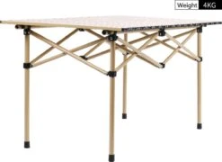 Buxibo - Lichtgewicht Vouwbare Campingtafel - Inklapbaar - Vis/Tuin/Picknick Tafel - Kamperen - Met Opberghoes - Aluminium - Grijs -Bo Camp Goedkope Winkel 1200x876