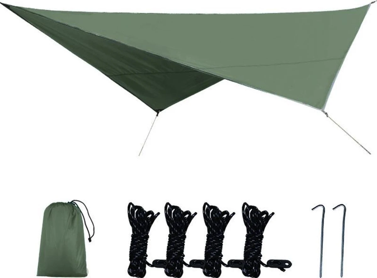 Merkloos TDR - Outdoor Draagbaar Zonnescherm Met Opbergtas - Waterdicht - Tarps Voor Kamperen 300 *300cm - 3-4 Personen -Leger Groen 1 Merkloos TDR - Outdoor Draagbaar Zonnescherm Met Opbergtas - Waterdicht - Tarps Voor Kamperen 300 *300cm - 3-4 Personen -Leger Groen