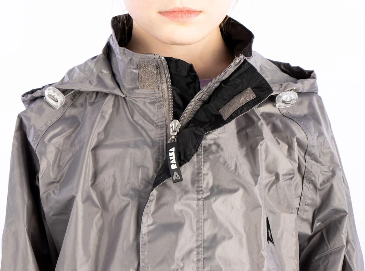 Ralka Regenpak - Junior - Grijs/Zwart - 176 3 Ralka Regenpak - Junior - Grijs/Zwart - 176 - Afbeelding 3