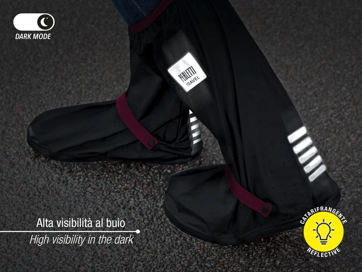 Perletti Overschoenen Reflecterend Pvc Zwart/roze Maat 36-39 5 Perletti Overschoenen Reflecterend Pvc Zwart/roze Maat 36-39 - Afbeelding 5