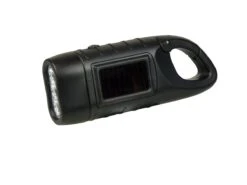 POWERplus Seahorse Dynamo En Solar Oplaadbare 3 LED Zaklamp Met Karabijnhaak | Kleur:zwart | Amorphous Zonnecel -Bo Camp Goedkope Winkel 1200x900 62