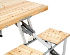 CAMPZ Fir Wood Picknicktafel, Bruin/grijs -Bo Camp Goedkope Winkel 1200x937