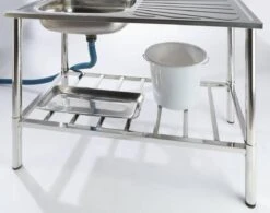 Camping/Outdoor Inox Tafel Met Gootsteen Lavabo En Kraan 100x77x50cm -Bo Camp Goedkope Winkel 1200x945 1