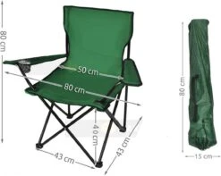 Campingstoel - Inklapbaar Visstoel - Vouwstoel - Comfortabel - Opvouwbaar Stoel - Max. 120 KG - Groen - Rheme -Bo Camp Goedkope Winkel 1200x957