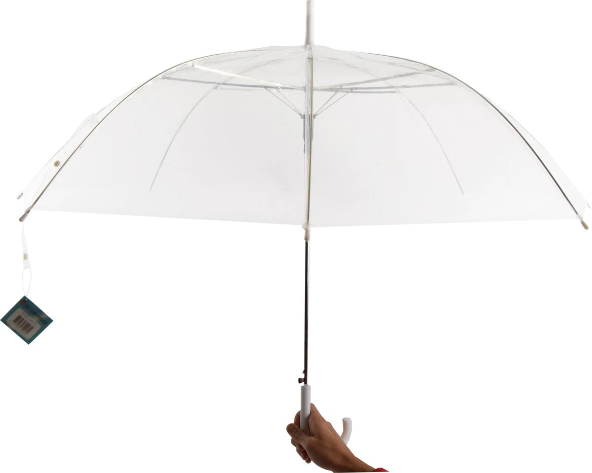 4 Stuks Paraplu Transparant Plastic Paraplu's 100 Cm - Doorzichtige Paraplu - Trouwparaplu - Bruidsparaplu - Stijlvol - Bruiloft - Trouwen - Fashionable - Trouwparaplu 4 4 Stuks Paraplu Transparant Plastic Paraplu's 100 Cm - Doorzichtige Paraplu - Trouwparaplu - Bruidsparaplu - Stijlvol - Bruiloft - Trouwen - Fashionable - Trouwparaplu - Afbeelding 4