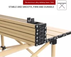 Buxibo - Lichtgewicht Vouwbare Campingtafel - Inklapbaar - Vis/Tuin/Picknick Tafel - Kamperen - Met Opberghoes - Aluminium - Grijs -Bo Camp Goedkope Winkel 1200x967