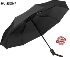 HUISSON Paraplu Stormparaplu Automatisch Uit En Inklapbaar Opvouwbaar Lichtgewicht 330 Gram Windproof Zwart -Bo Camp Goedkope Winkel 1200x975 2