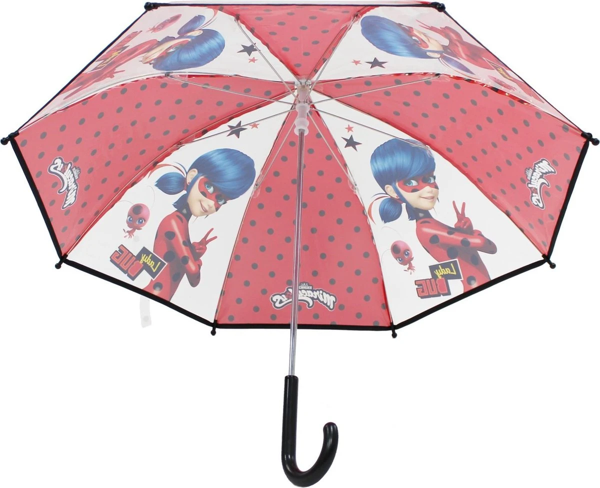 Miraculous Ladybug Rainy Days Paraplu - Rood 3 Miraculous Ladybug Rainy Days Paraplu - Rood - Afbeelding 3