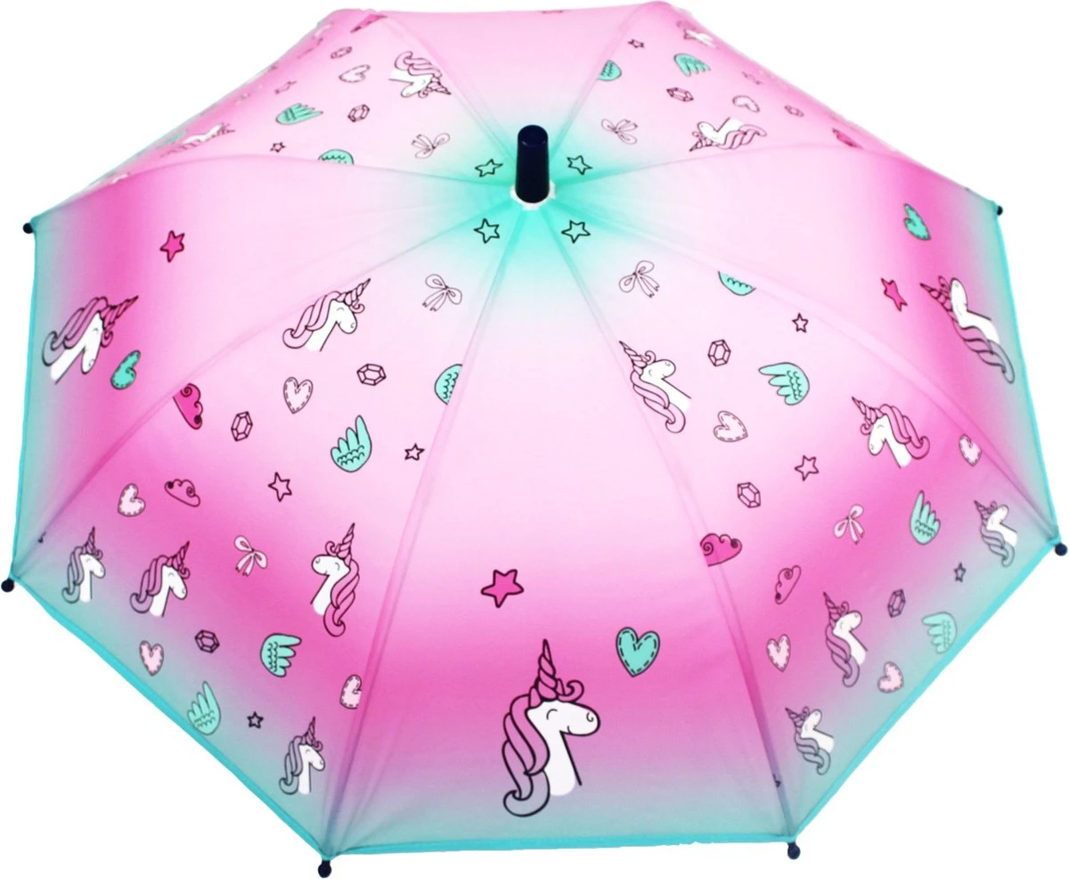 Milky Kiss Don't Worry About Rain Paraplu - Multi - Unicorn 3 Milky Kiss Don't Worry About Rain Paraplu - Multi - Unicorn - Afbeelding 3