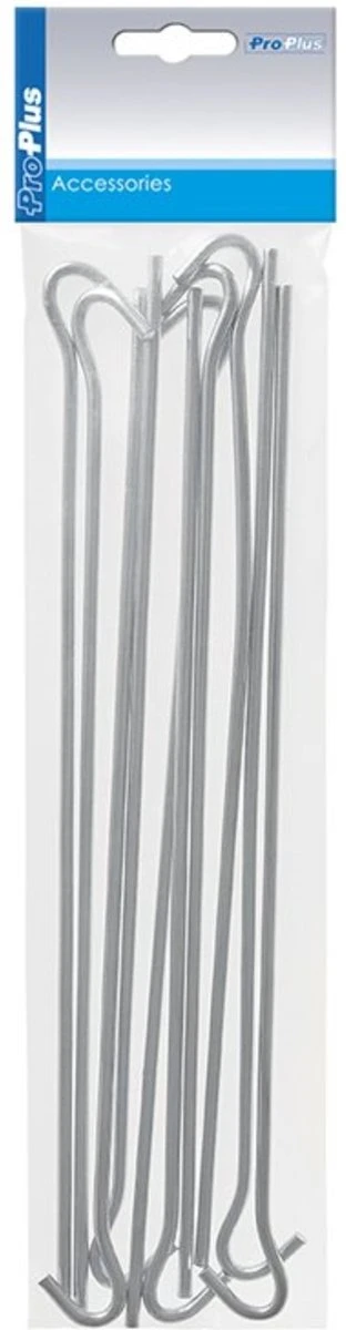 PROPLUS 10x Stuks Grondpennen/tentharingen Metaal Halfrond 30 Cm - Kampeer Artikelen Voor Tent Of Windscherm 7 PROPLUS 10x Stuks Grondpennen/tentharingen Metaal Halfrond 30 Cm - Kampeer Artikelen Voor Tent Of Windscherm - Afbeelding 7