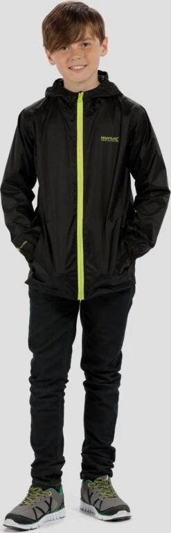 Regatta Pack It III Regenjas Junior Jas - Maat 164 - Unisex - Zwart -Bo Camp Goedkope Winkel 386x1200 2