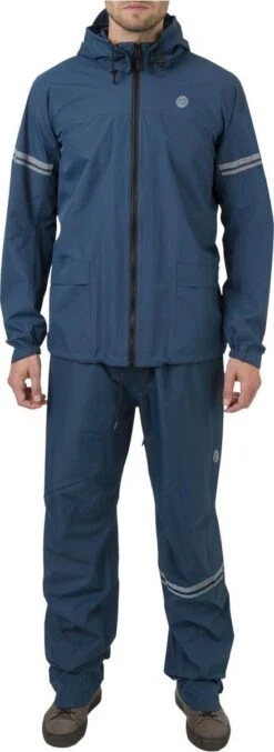 AGU Original Regenpak Essential - Blauw - L - Dames & Heren - Waterdicht & Ademend -Bo Camp Goedkope Winkel 438x1200 1