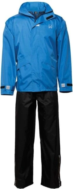 Regenpak Blauw/Zwart M