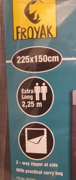 Froyak - 2-persoons Slaapzak XXL Grijs 225 X 150 Cm - Tweepersoonsslaapzak - Tweepersoons - Slaapzak -Bo Camp Goedkope Winkel 511x1200 1