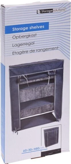 Merkloos GARDEROBE KAST - 3 SCHAPPEN - 60X30X80 CM -Bo Camp Goedkope Winkel 523x1200