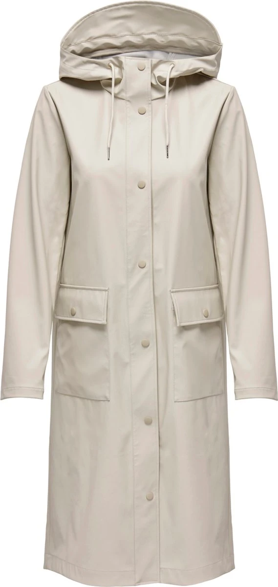 ONLY ONLRENE HOOD LONG RAINCOAT CC OTW Dames Jas - Maat L 1 ONLY ONLRENE HOOD LONG RAINCOAT CC OTW Dames Jas - Maat L