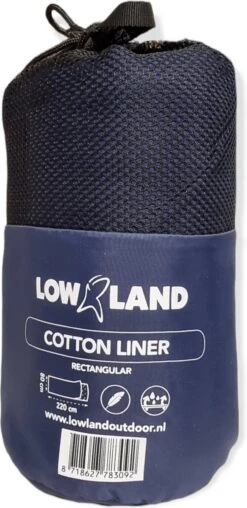 LOWLAND OUTDOOR® LAKENZAK - 100% KATOEN - RECHT MODEL - 220X80 CM - 350GR -Bo Camp Goedkope Winkel 583x1200