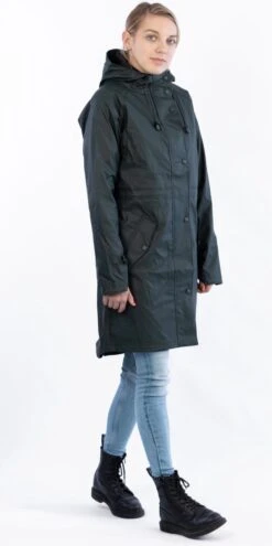 Ralka Regenjas Dames - Mizzle - Donkergroen - Maat 38 -Bo Camp Goedkope Winkel 599x1200 2