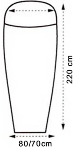LOWLAND OUTDOOR® LAKENZAK - SUPERLITE - MUMMY MODEL - 220X80/70 CM - 280GR -Bo Camp Goedkope Winkel 599x1200