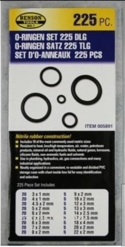 Benson O-ringen Set 225-delige Doos - Rubberen Ringetjes Set - Afsluitringetjes Set -Bo Camp Goedkope Winkel 608x1200 6